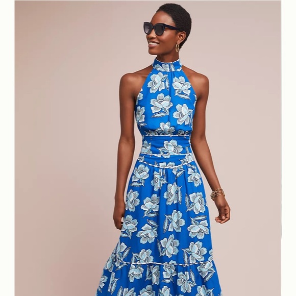 Anthropologie Mauve Alyssa halter top, sky blue - Picture 5 of 6